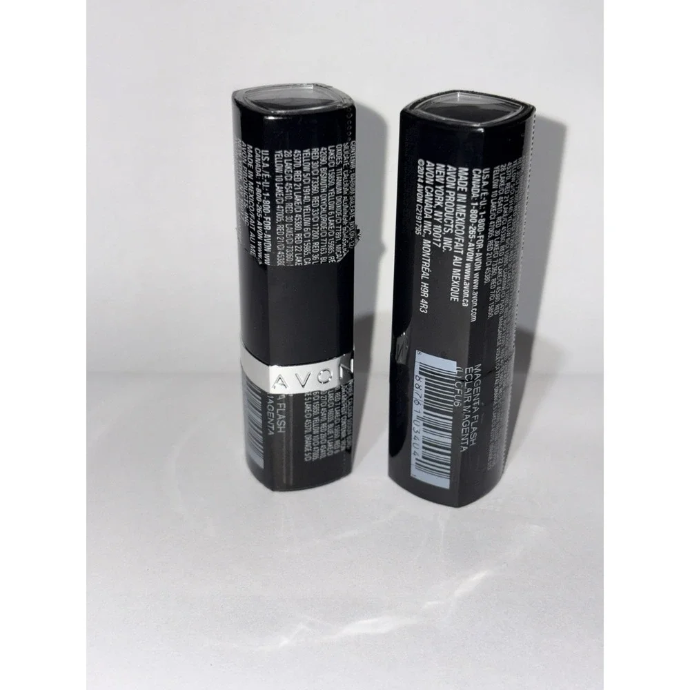 AVON Ultra Color BOLD LIPSTICK lip color magenta flash‎ Lot Of 2 Eclair New Read